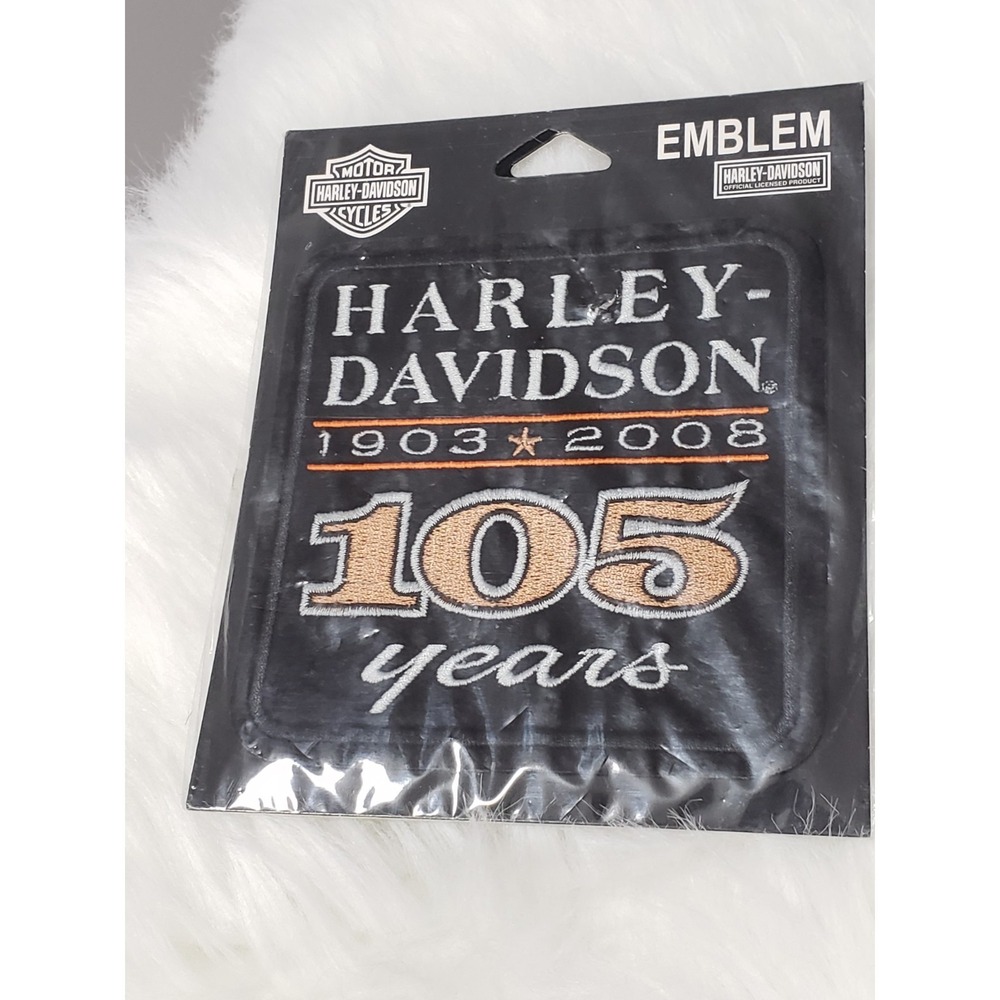 1903-2008 105th ANNIVERSARY HARLEY DAVIDSON VEST EMBLEM SEW ON PATCH